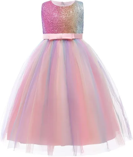 Vista 61 de Disfraz de unicornio para niñas, vestido largo de tul con diadema, fiesta de cumpleaños, carnaval, cosplay