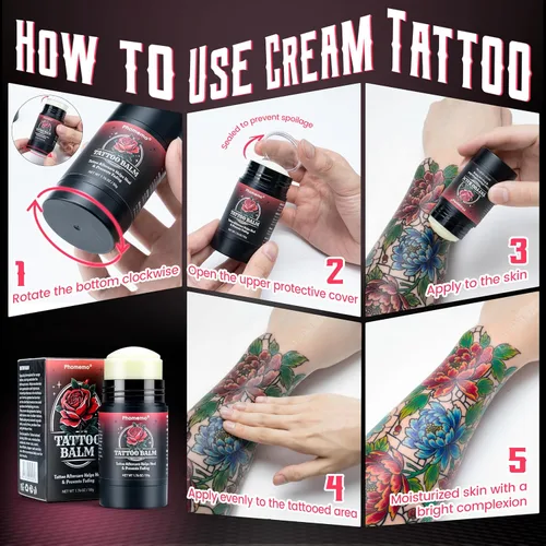 Vista 9 de Phomemo Impresora de plantillas de tatuaje, impresora térmica inalámbrica de tatuaje con 10 piezas de papel de transferencia, suministros de cuidado