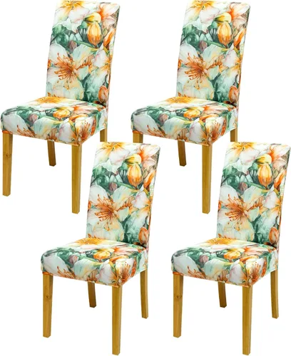 Vista 21 de BIETYONE - Fundas para sillas de comedor, juego de 2 fundas para sillas de comedor o cocina, lavables, protectoras, para sillas Parsons