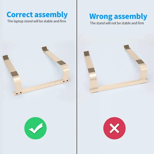 Vista 4 de LENRUE Soporte de computadora portátil para escritorio, soporte estable para MacBook Pro, elevador ergonómico de aluminio para computadora de 12