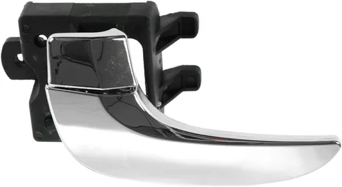 Vista 114 de TRQ Manija de puerta interior delantera izquierda cromada y negra para el lado del conductor compatible con Ford F-150 2012-2014