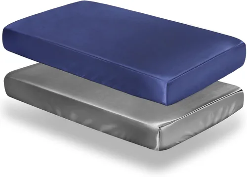 Vista 23 de SiinvdaBZX 2 piezas de sábanas de cuna satinadas para cabello de bebé, sábanas ajustadas de cuna sedosas y suaves para colchón de cuna de reloj