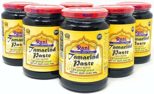 Vista 22 de Puré de pasta de tamarindo Rani (Imli) Tarro de vidrio de 8 onzas (8.01 oz), sin azúcar añadido, totalmente natural, vegano, sin gluten, sin