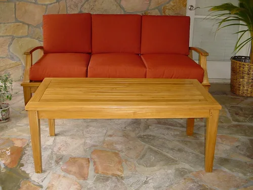 Vista 3 de Anderson Teak Mesa de centro rectangular Brianna de los muebles del jardín del césped del patio