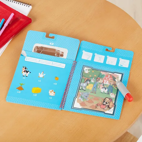 Vista 2 de Melissa & Doug Water Wow! - Libro para colorear sin desorden de la Patrulla Canina, almohadilla de actividad reutilizable para revelar agua, paquete