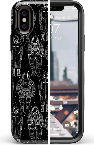Vista 143 de Casely Funda para iPhone Xs Max Funda con estampado de festival (solo buenas vibraciones)