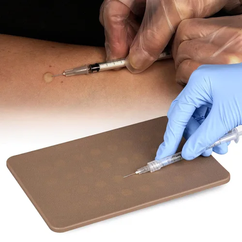 Vista 5 de Ultrassist Almohadillas de entrenamiento de inyección intradérmica, piel oscura con 64 puntos de inyección, almohadilla de práctica de inyección