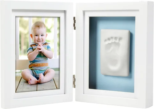 Vista 14 de Pearhead Babyprints Deluxe – Marco de fotos para pared, Blanco