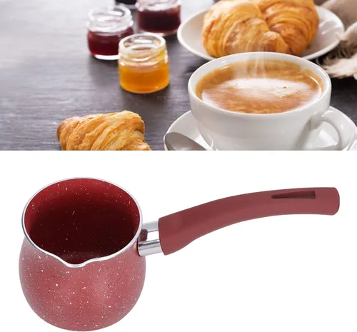 Vista 7 de Mini cacerola antiadherente para leche, calentador de mantequilla de 0.5 cuartos de galón con un solo mango, pequeña olla para hervir café