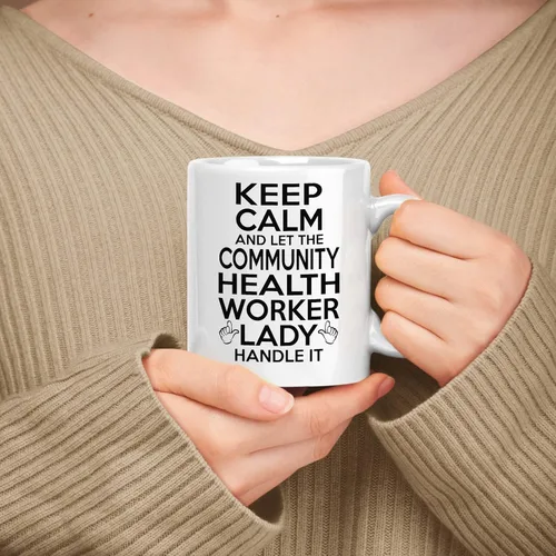 Vista 14 de Gift For Advocate - Taza de cerámica blanca de 11 onzas y 15 onzas – Keep Calm & Let The Advocate Lady Handle It