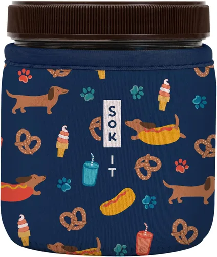 Vista 192 de Sok It IceCreamSok Cubierta de Neopreno Aislante (Floral Abstracto, Pintas de Helado Rectas)