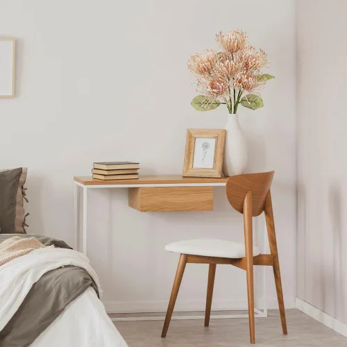 Vista 5 de Briful 6 piezas flores artificiales de crisantemo de otoño de 4 pulgadas, flor de acerico falsa, grandes crisantemos araña, flores de otoño