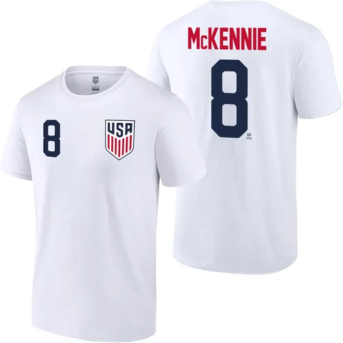 Vista 10 de Icon Sports Offical Licensed U.S. Soccer Federation USMNT Player Name and Number T-Shirt Gio Reyna Armada Escudo