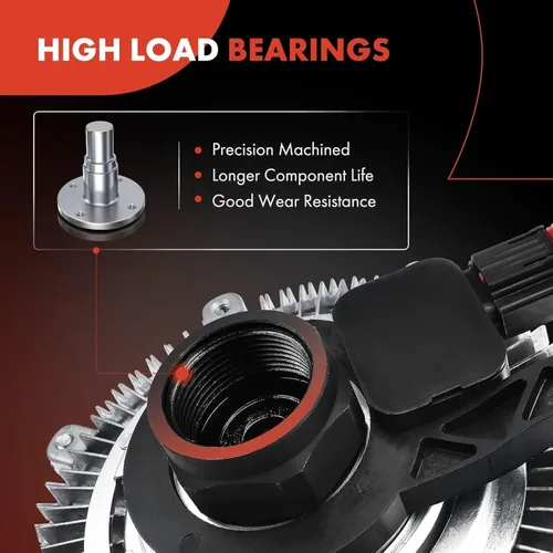 Vista 5 de A-Premium Embrague del ventilador de refrigeración del motor compatible con Nissan Frontier 1998-2004, Maxima 1981-1983, Pickup 1994-2004, Xterra