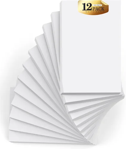 Vista 12 de Bloc de notas pequeño de bolsillo de 3 x 5 pulgadas, paquete de 10 blocs de notas de servidor de 3 x 5, blocs de notas blancos, blocs de notas