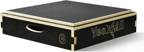 Vista 13 de Yes4All 3 in 1 Wooden Plyo Box, Plyometric Box Platform for Jump Training, Jump Boxes for Home Gym Exercise and Outdoor Workout