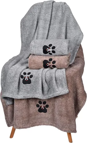Dogvingpk Toalla para perros – Paquete de 4 toallas de baño de microfibra suave súper absorbente para mascotas para secar perros y otras mascotas
