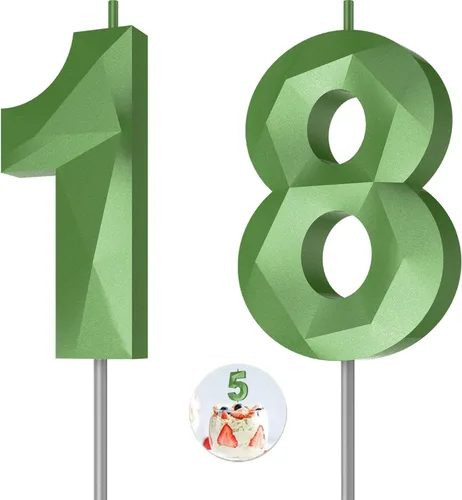 Vista 37 de Velas de cumpleaños con números (0 velas negras), forma de diamante 3D, decoración de pastel de feliz cumpleaños para niños y hombres, cumpleaños