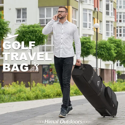 Vista 7 de Himal Outdoors Bolsa de Viaje de Golf - Poliéster Oxford 600D de Servicio Pesado Resistente al Desgaste, Excelente Cremallera, Tamaño Universal