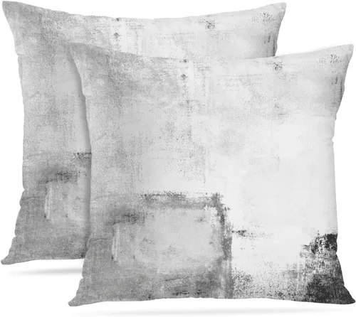 Vista 15 de Britimes Fundas de almohada modernas para decoración del hogar, 16 x 16 pulgadas, juego de 2 fundas de almohada decorativas, fundas de almohada