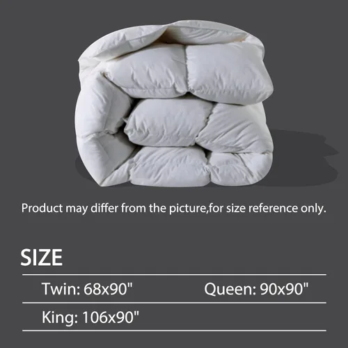 Vista 8 de BedTreat Edredón de lujo de plumón de ganso tamaño Queen, relleno de edredón prémium de colección de hotel para todas las estaciones con funda