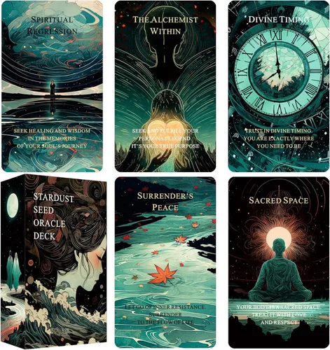 Seeds of Stardust Oracle Deck, Cartas cósmicas de Oráculo para la intuición, 80 cartas del tarot para orientación divina y mensajes superiores del yo