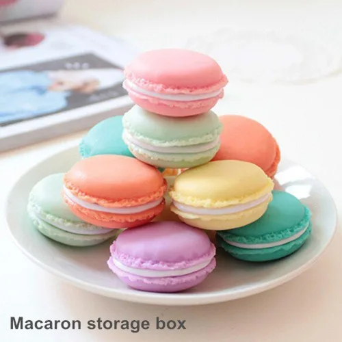 Vista 5 de Coolrunner Caja de macarrón gigante de 6 piezas, caja de joyería de macarrón, caja de píldoras linda de macarrón, caja de almacenamiento de joyas