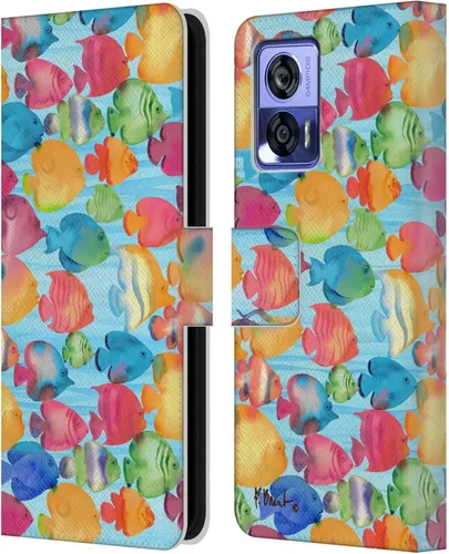 Vista 16 de Head Case Designs Officially Licensed Paul Brent Agate Mermaid Coastal Leather Book Wallet Case Cover Compatible with Motorola Edge 30 Neo 5G