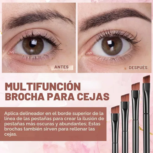 Vista 3 de 300 brochas desechables para cejas multifunción, brochas cosméticas para cejas, portátiles, en ángulo, tinte profesional para cejas, suministros