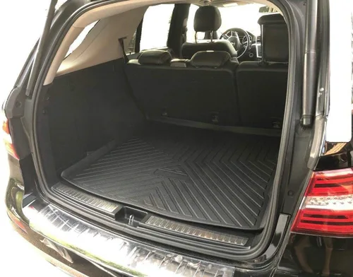 Vista 6 de Tapete de maletero para Mercedes-Benz Clase ML 2012-2015 – Tapetes resistentes a la intemperie para maletero de automóviles con borde elevado – Goma