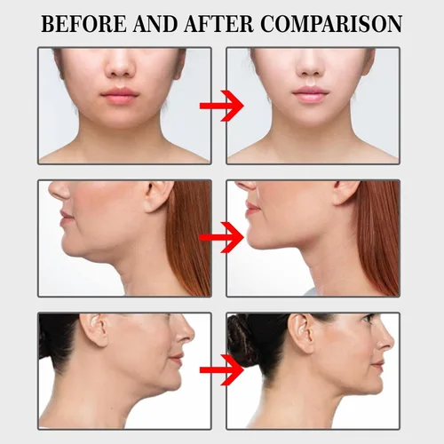 Vista 2 de 100 piezas de cinta facial invisible para levantamiento de arrugas, papada, doble barbilla, cuello, ojos, cinta adhesiva impermeable de alta