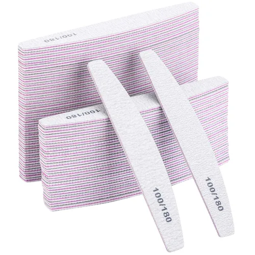 Vista 10 de BTYMS 10 piezas de limas de uñas de grano 100/180 - Tablas de esmeril de doble cara para uñas acrílicas, de gel y naturales