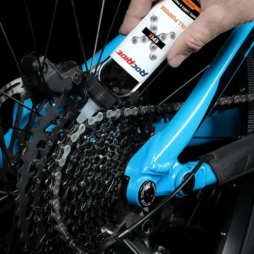 Vista 2 de RocRide EPIX - Lubricante para cadena de bicicleta multiusos. Aceite sintético limpia, lubrica, protege contra el desgaste y la corrosión.