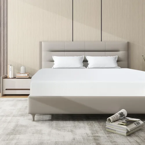 Vista 24 de MKDLUFEI Colchón individual de 8 pulgadas, colchón de espuma viscoelástica de gel certificado CertiPUR-US con funda blanca lavable, firmeza media