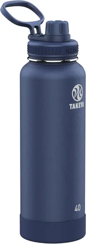 Vista 39 de Takeya Actives Botella de agua con tapa de boquilla, botella con doble aislamiento de acero inoxidable, apta para lavavajillas y sin BPA, botella 24