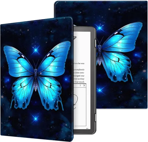 Vista 52 de Funda para Kindle básico de 6 pulgadas (11.ª generación), múltiples ángulos, piel sintética, delgada, con función de encendido y apagado automático