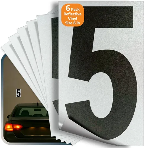 Vista 99 de iSYFIX Calcomanías de vinilo negro número 0 (Zero) – Paquete de 6 calcomanías de 1.5 pulgadas – Calcomanías de alta calidad, fondo reflectante