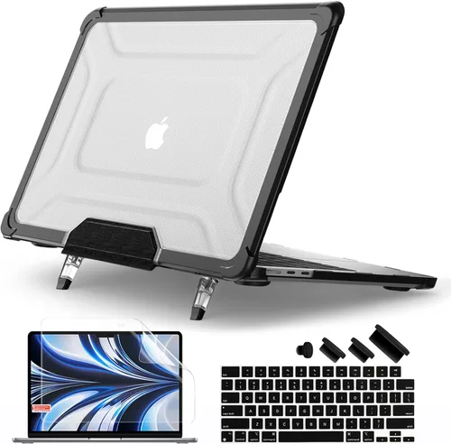 Vista 13 de Batianda Funda resistente para MacBook Air de 15 pulgadas 2026 M5 2025 M4 2024 2023 versión modelo A3448/A3241/A3114/A2941, soporte plegable