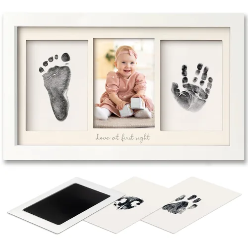 Kit de manos y huellas sin tinta, recuerdo para niños, niñas, recién nacidos, almohadilla de tinta sin desorden para huellas de bebé, kit de