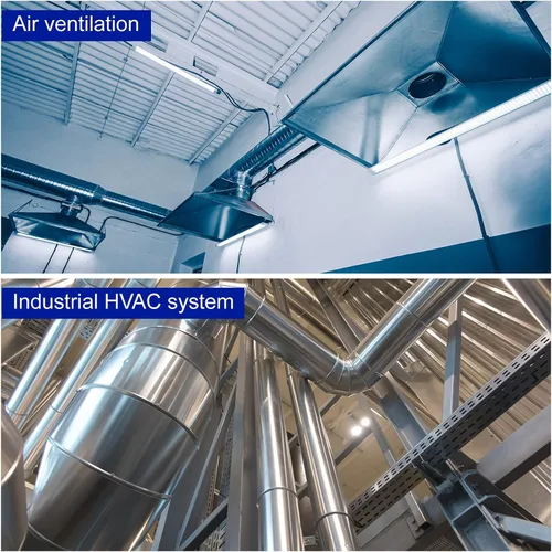 Vista 7 de PATIKIL Amortiguador manual de flujo de aire para conductos HVAC, 2 pulgadas, válvula de control de aire, mango de ajuste de acero inoxidable