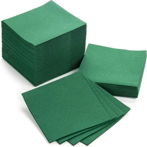 Vista 25 de AH AMERICAN HOMESTEAD Servilletas de cóctel de papel, servilletas desechables similares al lino, 4.75 x 4.75 pulgadas, servilletas cuadradas a