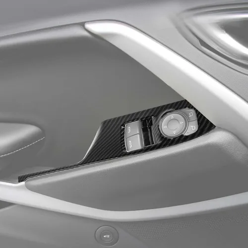 Vista 7 de RT-TCZ Para Camaro Interruptor de Ventana Eléctrica Panel Trim Cubierta Fibra de Carbono para Chevy Camaro 2017-2024 Fibra de Carbono Accesorios