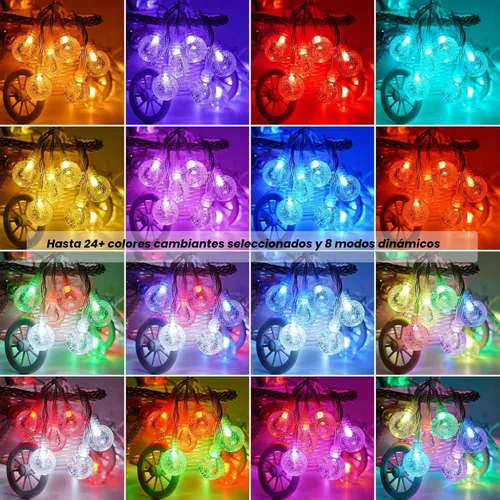Vista 9 de OMIKA Luces de Cadena de Interior que Cambian de Color con Enchufe USB, 16.5 pies 50 LEDs Luces de Hadas de Globo de Cristal con Control Remoto