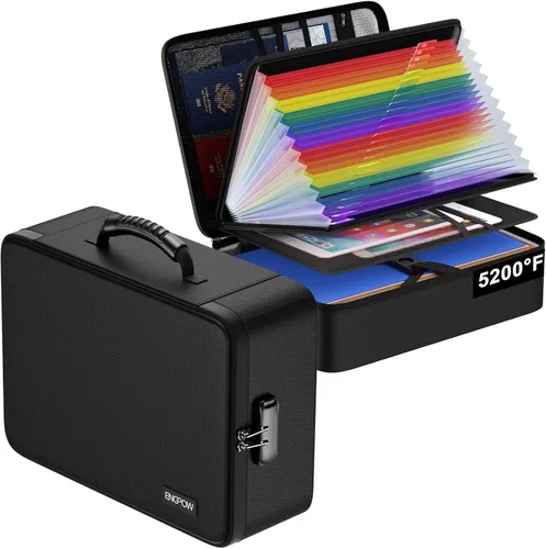 Vista 18 de ENGPOW Fireproof File Organizer Bag with 13 Pockets Accordion File Folder