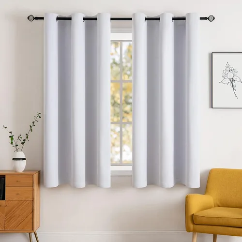 Vista 18 de MIULEE Cortinas opacas para dormitorio o sala de estar, juego de 2 paneles de cortina para ventana con aislamiento térmico y bloqueo de luz
