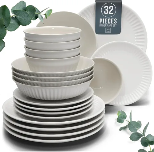 Vista 14 de Juego de vajilla de gres para 4 personas 12 piezas – Juego de platos y cuencos negros mate – Apto para lavavajillas, microondas y resistente a