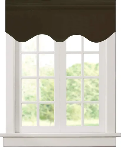 Vista 16 de Aquazolax Half Window Curtains 24 Inch Length, 28" Wide Rod Pocket Small Window Treatment for Kitchen, Bathroom, Camper, Beige, 2 Panels Set