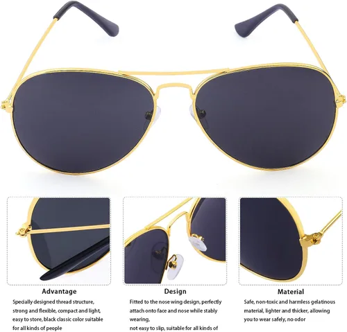 Vista 3 de Beelittle - Juego de accesorios de disfraz de capitán de yate - Sombrero de marinero con pipa de maíz y lentes de aviador