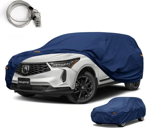 Vista 12 de Kaugung Funda impermeable pesada para automóvil, ajuste personalizado para Ford Mustang GT/Shelby/Cobra/Bullitt (1970-2025), cubierta exterior