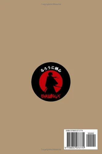 Vista 2 de A Beautiful Rurouni Kenshin Wandering Samurai notebook Lined Pages, 110+ Pages, 6x9" Bullet sketchbook, Sagara Sanosuke Rurouni Kenshin Wandering